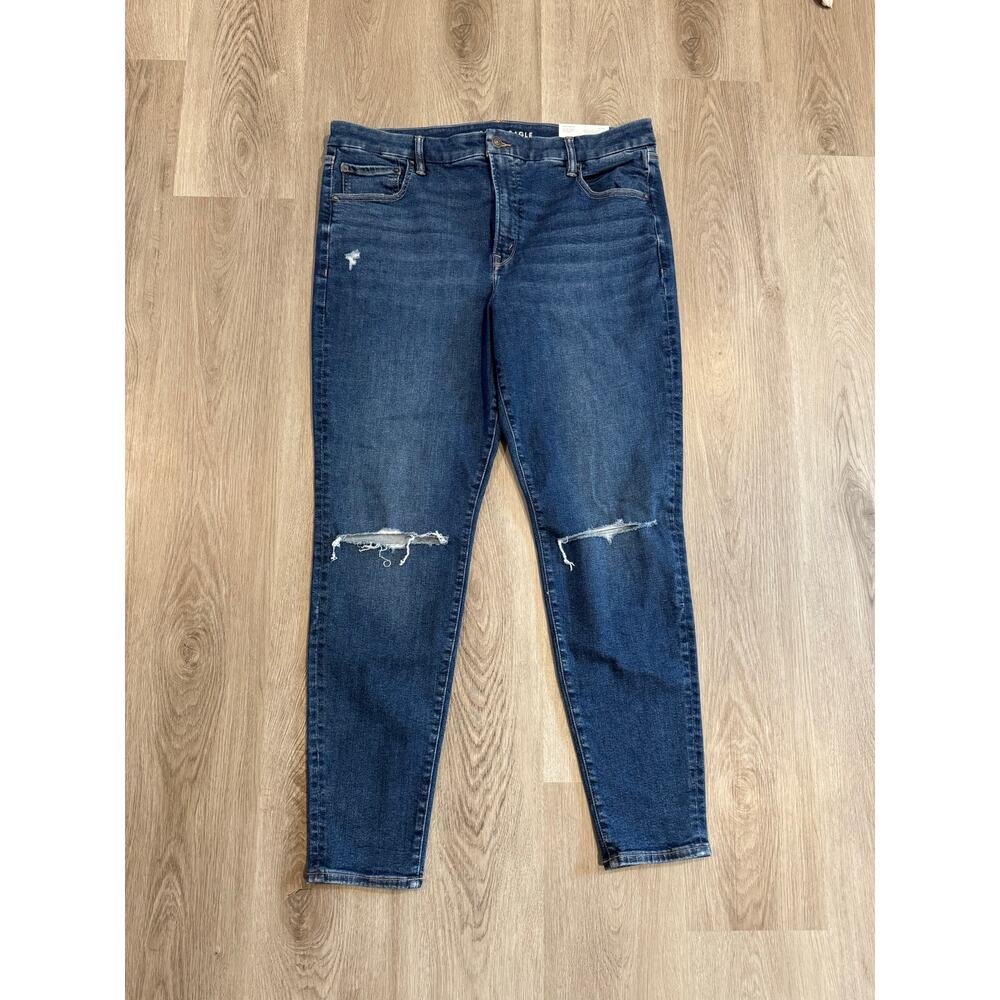 NWT American Eagle Luxe Stretch Dark Rich Indigo High-Rise Jegging Size 18L